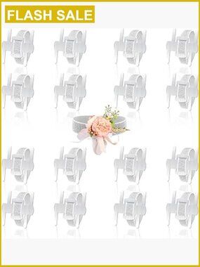Stretch Silver Corsage Wristlet Band with Aluminum Base, DIY Prom Flower